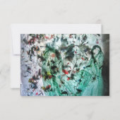 Blauwe sprinkle uitnodiging.Smooth blue abstract Kaart (Voorkant)