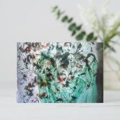 Blauwe sprinkle uitnodiging.Smooth blue abstract Kaart (Staand voorkant)