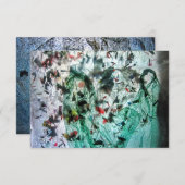 Blauwe sprinkle uitnodiging.Smooth blue abstract Kaart (Voorkant / Achterkant)