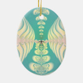 Blauwe Sprookje Keramisch Ornament (Achterkant)