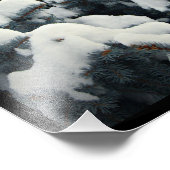 Blauwe Spruce Sneeuwkegels Volledige Kleur Wall Ar Foto Afdruk (Hoek)