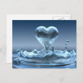 Blauwe spuit van Briefkaart (Voorkant / Achterkant)