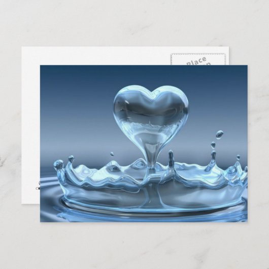 Blauwe spuit van Briefkaart (Voorkant / Achterkant)