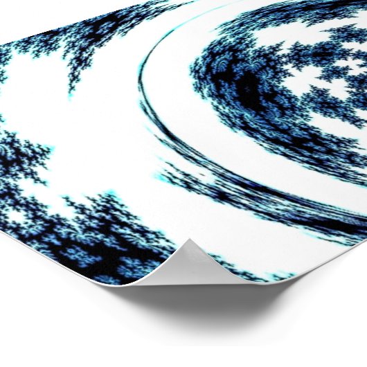 Blauwe spun-draden poster (Hoek)