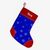 Blauwe staart met Snowflakes kerststaart Kleine Kerstsok (Voorkant (Hangend))