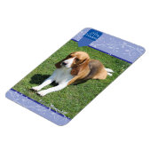 Blauwe staart & Vlaamse prettige kerstmagneet Magneet (Linkerzijde)