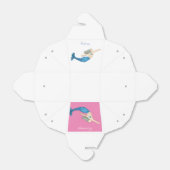 Blauwe staart Zeemeermin die Thunder_Cove zwemt Bedankdoosjes (Uitgevouwen)