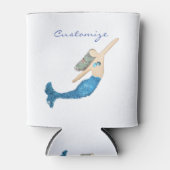 Blauwe staart Zeemeermin die Thunder_Cove zwemt Blikjeskoeler (Voorkant)