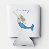 Blauwe staart Zeemeermin die Thunder_Cove zwemt Blikjeskoeler (Achterkant)