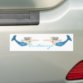 Blauwe staart Zeemeermin die Thunder_Cove zwemt Bumpersticker (Op auto)