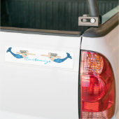 Blauwe staart Zeemeermin die Thunder_Cove zwemt Bumpersticker (Op Truck)