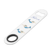 Blauwe staart Zeemeermin die Thunder_Cove zwemt Speed Flessenopener (Voorkant Gekanteld)