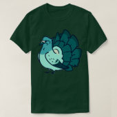 Blauwe staartduif t-shirt (Design voorkant)