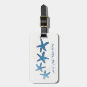 Blauwe staartvis  bagagelabel (Voorkant verticaal)