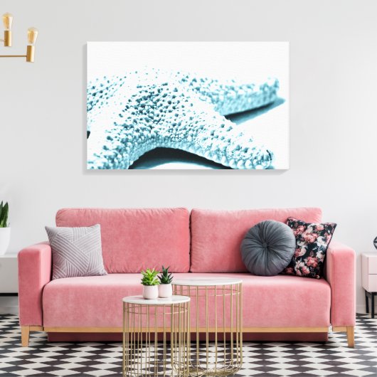 Blauwe staartvis canvas afdruk (Insitu (Woonkamer))