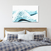 Blauwe staartvis canvas afdruk (Insitu (Slaapkamer))