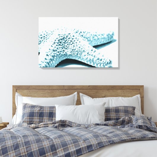 Blauwe staartvis canvas afdruk (Insitu (Slaapkamer))