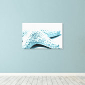 Blauwe staartvis canvas afdruk (Insitu (Houten vloer))