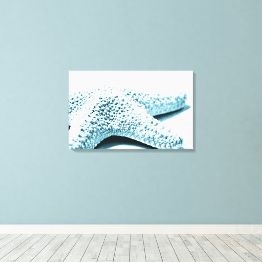 Blauwe staartvis canvas afdruk (Insitu (Houten vloer))