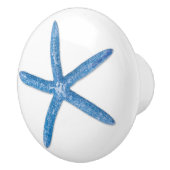 Blauwe staartvis keramische knop (Rechts)