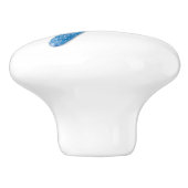 Blauwe staartvis keramische knop (Zijkant)