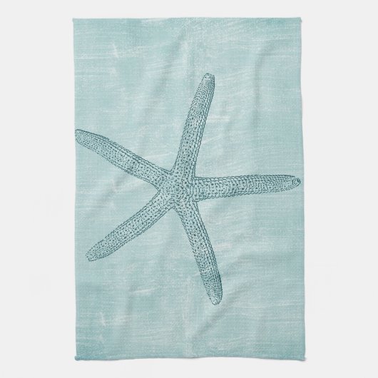 Blauwe staartvis theedoek (Verticaal)