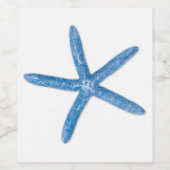 Blauwe staartvis wijn etiket (Enkel label)