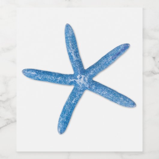 Blauwe staartvis wijn etiket (Enkel label)