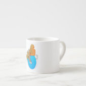 blauwe staartzeemeermin espresso kop (Voorkant rechts)