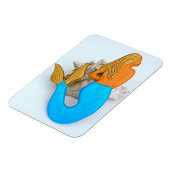 blauwe staartzeemeermin magneet (Linkerzijde)