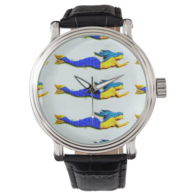 blauwe-staartzeemuizen horloge (Voorkant)
