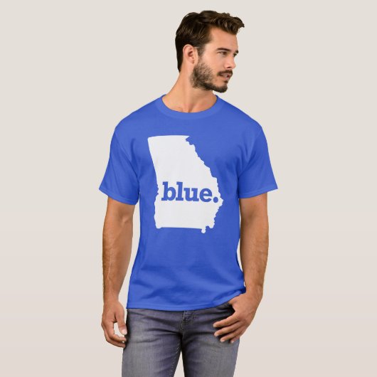 BLAUWE STAAT GEORGIA T-SHIRT (Voorkant volledig)