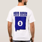 Blauwe staat - Nieuw Mexico T-shirt (Achterkant)