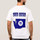 Blauwe staat - Washington T-shirt (Achterkant)