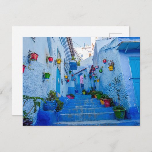 Blauwe stad, Chefchauan Briefkaart (Voorkant / Achterkant)