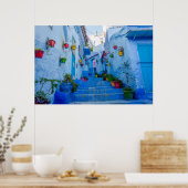 Blauwe stad, Chefchauan Poster (Keuken)