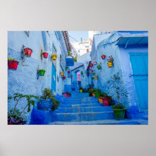 Blauwe stad, Chefchauan Poster
