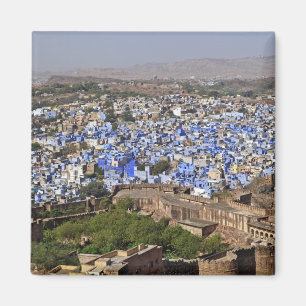 Blauwe Stad gezien vanuit Mehrangarh Fort / Jodhpu Magneet