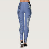 Blauwe stad leggings (Achterkant)