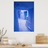 Blauwe stad steeg poster (Keuken)