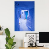 Blauwe stad steeg poster (Thuiskantoor)