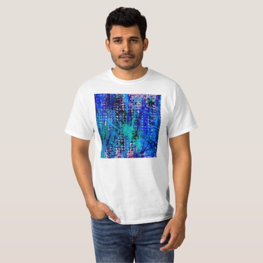 Blauwe stad t-shirt (Voorkant volledig)