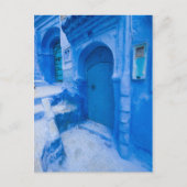 Blauwe stadsdeur briefkaart (Voorkant)