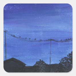 Blauwe Stadsgezicht Stickers