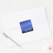 Blauwe Stadsgezicht Stickers (Envelop)