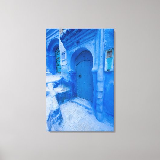 Blauwe Stadspoort Canvas Afdruk (Voorkant)