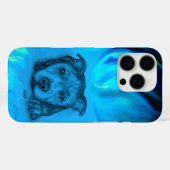 Blauwe Staffy Puppy Case-Mate iPhone Case (Achterkant (horizontaal))