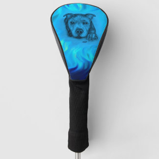 Blauwe Staffy Puppy Golfheadcover