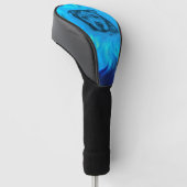 Blauwe Staffy Puppy Golfheadcover (Schuin)
