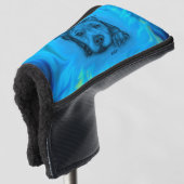 Blauwe Staffy Puppy Golfheadcover (3/4 voorkant)